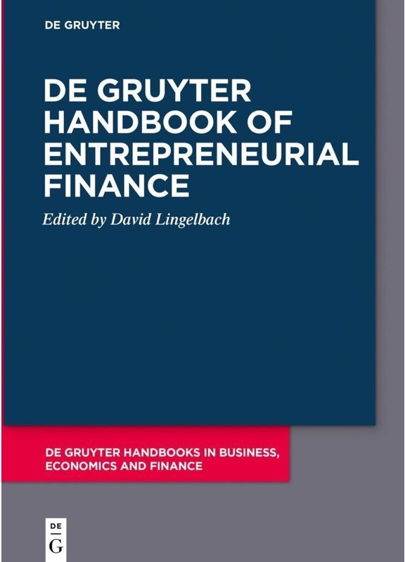 De Gruyter Handbooks In Business, Economics And Finance / De Gruyter Handbook Of Entrepreneurial Finance, Kartoniert (TB)