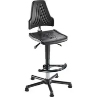 Meychair XXL Arbeitsdrehstuhl W19-25-H-PU-FS7 ESD schwarz