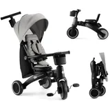 Kinderkraft Jazz 2, Faltbarer Dreirad-Trike, 4‐in‐1, ab 9 Monaten, Grau - Grau