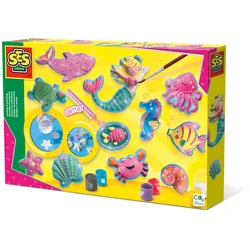 SES Creative 01354 Gips Gießen - Unterwasserwelt, DIY Bastelset für Kinder, Guss