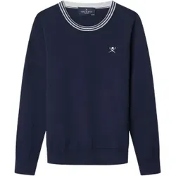 Hackett London für Jungen. HK700853 Marineblauer Baumwollpulli (7Años= 122cm), Lässig, Baumwolle, Kinderbekleidung