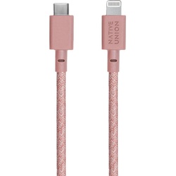 NATIVE UNION Belt Cable USB-C to Lightning 3m Smartphone-Kabel, Lightning, USB-C, Lightning, USB-C (300 cm) rosa