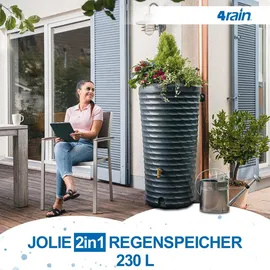4rain Jolie 2in1 Regentonne 230 l grau