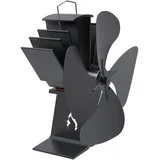ADURO Ofenventilator 5-flüglig Aluminium 0,21 m Schwarz