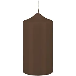 Kopschitz Kerzen 6 Stumpen Kerzen Spitzkopf Mocca 300 x Ø 60 mm
