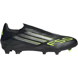 adidas F50 League Laceless FG/MG Core Black / Iron Metallic / Lucid Lemon 46
