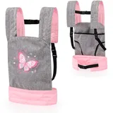 Bayer Puppentrage EasyCarry grau rosa Schmetterling 62233AA