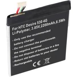 AccuCell Akku passend für HTC Desire 530 4G, Li-Polymer, 3,85V, 2200mAh, 8,5Wh