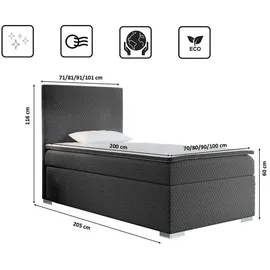 kaiser möbel Kinderbett ICON 90 x 200 cm Holz grau