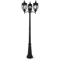 Licht-Erlebnisse Kandelaber KATHI 3x E27 bis 60W Farbe: Schwarz Material: Aluminium, Glas LE116272