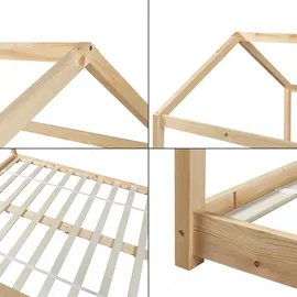 [en.casa] Kinderbett Cerro 120 x 200 cm Kiefer naturbelassen beige