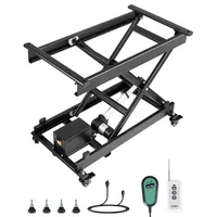 Vevor Elektrischer Hubtisch 76x44 cm, 150 kg Tragkraft, Scherenhubtisch, 200 bis 710 mm höhenverstellbare Hebebühne, Couchtischlift mit 4 Rädern, für Materialhandhabung und Transport, Schwarz