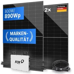 Balkonkraftwerk 800W/890Wp + 5m Kabel - Mini-PV-Anlage