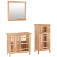 VidaXL Badmöbel-Set 3-tlg. Nussbaum