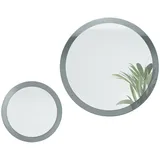 Vladon Wandspiegel Globe 50 x 80 cm Grau