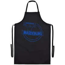 multifanshop Grillschürze - Magdeburg - Meine Fankurve - Druck blau - Schürze