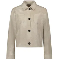 Amber & June Regular Fit Jacke in Leder-Optik, Beige, 40