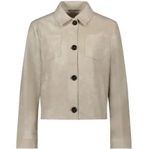 Amber & June Regular Fit Jacke in Leder-Optik, Beige, 40