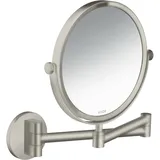 Hansgrohe Rasierspiegel Axor Uni. Circular Wandmontage, Edelstahl-Optik