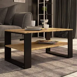 Milord Couchtisch Schwarz Eiche 92 x 45 x 53 cm