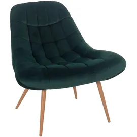 SalesFever Relaxsessel Toulon Samt 76 x 85,6 x 85,6 cm Grün