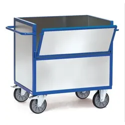 Blechkastenwagen 2823, ohne Deckel, TPE-Reifen, Tragkraft 600kg - natur