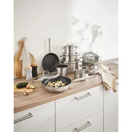 Rösle Elegance Topf-Set 9-tlg. 3 x Kochtopf + 2 x Bratpfanne + Bratentopf + Stielkasserolle + Milchtopf + Dampfeinsatz