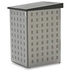 Bima Casa Modul 699552 120 L wasserdichte Mülltonnenbox aus vorverzinktem und pulverbeschichtetem Stahlblech