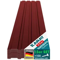 Karat homeliving Trapezblech 115 x 45 cm rot