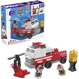 Mattel Mega Bloks - 2-in-1 Bauset, 37 Teile, Feuerwehrauto mit Marshall & Skye