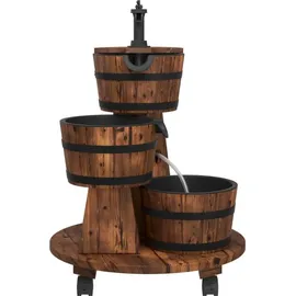 vidaXL Wasserfall Gartenbrunnen mit Rollen und Pumpe