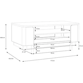 Sconto Couchtisch ¦ creme ¦ Maße (cm): B: 65 H: 49,2