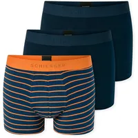 SCHIESSER Trunk 955 blau/orange gestreift 4 3er Pack