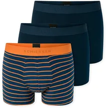 SCHIESSER Trunk 955 blau/orange gestreift 4 3er Pack
