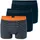 SCHIESSER Trunk 955 blau/orange gestreift 4 3er Pack