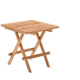 dynamic24 Tisch 50x50cm Teak Esstisch Küchentisch Wohnzimmertisch Esszimmer Küche