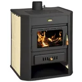 EEK A: Wasserführender Kaminofen Prity WD W15, creme - 22 kW +Herdplatte +BIMSCHV II - Creme