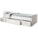 Stella Trading Jugendbett Boro 90 x 200 cm Buche massiv weiß