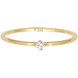 ELLI PREMIUM Verlobungsring ELLI PREMIUM "Stapelring Topas Solitär Verlobung 925 Silber" Gr. 54, gold, Fingerringe, Damen, 54mm, Silber 925 (Sterlingsilber), Verlobungsring