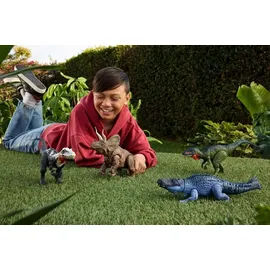 Mattel Gigantic Thrashers Purussaurus Dinosaurierfigur, mehrfarbig