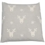 David Fussenegger Kissenhülle Deco 'Rentier' 50 x 50 cm Filz - Hellgrau