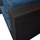 MuCoLa Gartenmöbel 7tlg. Sitzgruppe Polyrattan Sofa Sitzkissen Lounge Sitzgarnitur Set Couch Gartenset Essgruppe - Schwarz/Blau - Schwarz