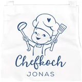 SpecialMe personalisierte Kinderschürze mit Namen für Mädchen und Jungen Chefkoch/Chefköchin Kochschürze Kinder weiss 3-6 Jahre - 3 Jahre