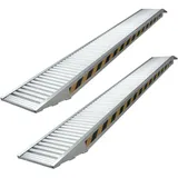 Baumarktplus TRUTZHOLM 2 x Schwerlastrampen 265 cm 3300kg/Paar Alu 35 cm Breite geriffelt Rampen Verladerampen