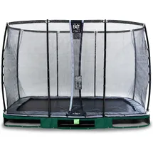 EXIT TOYS Elegant Premium Inground-Trampolin 214 x 366 cm inkl. Deluxe Sicherheitsnetz grün