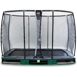 EXIT TOYS Elegant Premium Inground-Trampolin 214 x 366 cm inkl. Deluxe Sicherheitsnetz grün