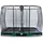 EXIT TOYS Elegant Premium Inground-Trampolin 214 x 366 cm inkl. Deluxe Sicherheitsnetz grün