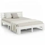 Homestyle4u Holzbett 180 x 200 cm Weiß