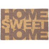 Relaxdays Fußmatte Kokos, Sweet Home, Schriftzug, Türvorleger innen & außen, 40 x 60 cm,