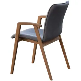 Home Affaire Armlehnstuhl HOME AFFAIRE "Loreen Esszimmerstuhl, Polsterstuhl, Designstuhl", braun (schlamm, eiche natur geölt), B:56cm H:86,5cm T:64cm, Massivholz, Polyester, Sperrholz, Stühle, Armlehnstuhl, mit Massivgestell, hochwertig gearbeitet, Armlehnen,